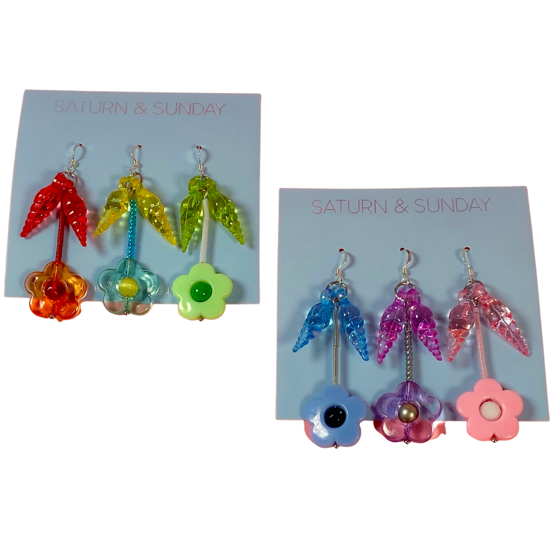 Claro x SS Upside Down Flower Earring Set